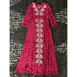 Free People Fable midi dress embroidered